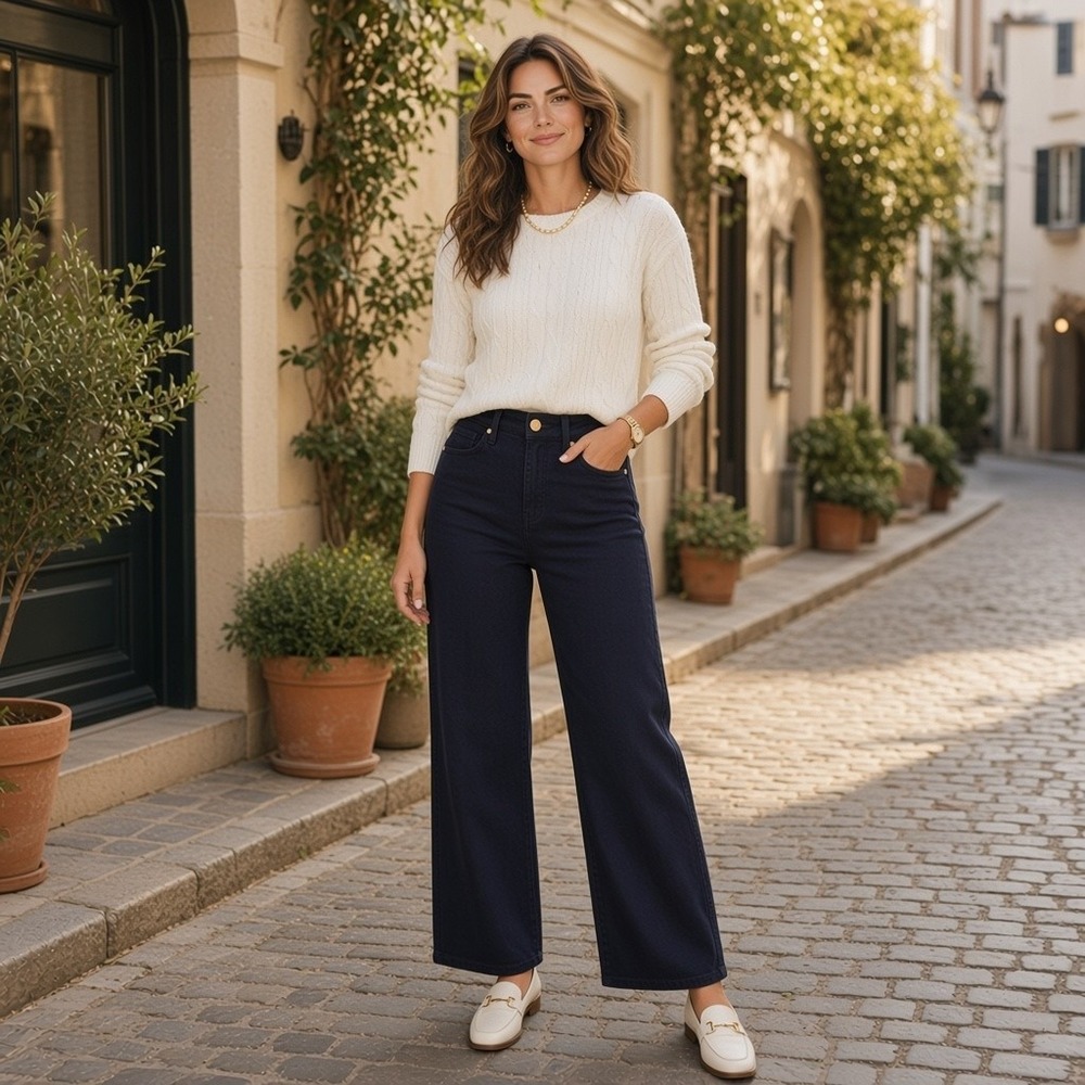 Judy Blue Wide Leg Crop Jeans Women 5/27 Garment Dyed Tummy Control JB88807